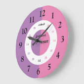 Lernen, die Zeit zu erzählen | PERSONALISIERT | Na Große Wanduhr (Winkel)