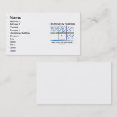 Lernen durch Osmose tritt mit der Zeit auf Visitenkarte (Vorne/Hinten)