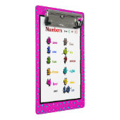 Lernen für Kinder Mini Klemmbrett (Schrägansicht)