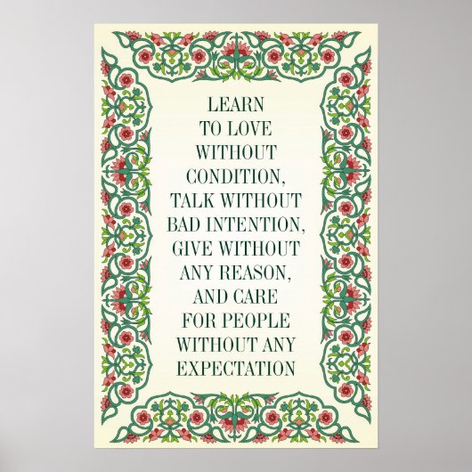 LERNEN IN DIE LIEBE OHNE BEDINGUNGEN, SPRECHEN OHN POSTER (Vorne)