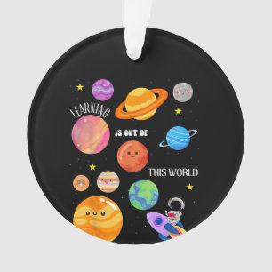 Lernen ist außerirdisch Weltraumwissenschaft Ornament