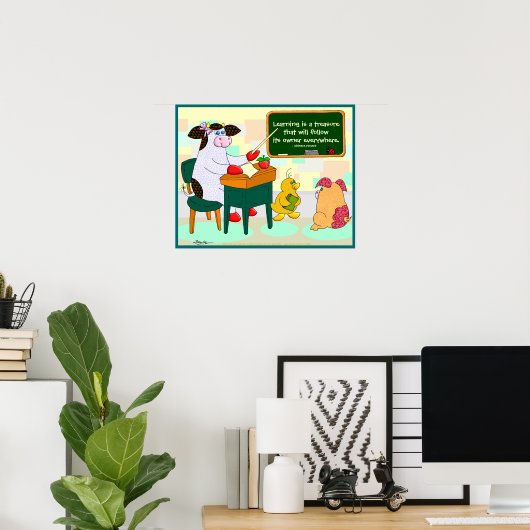 Lernen ist ein Schatz Poster (Heimbüro)