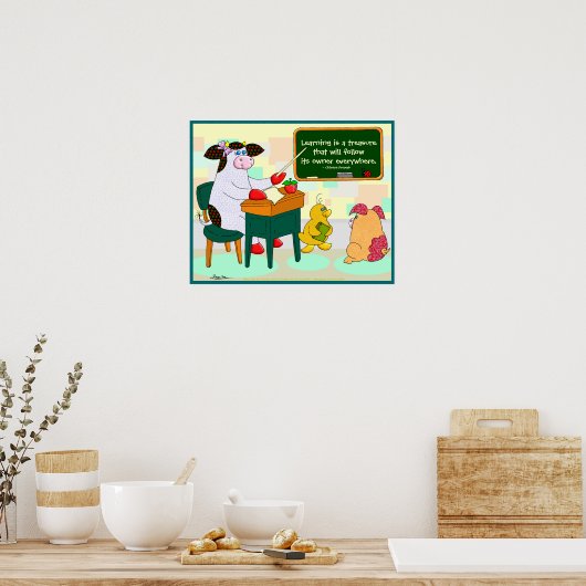 Lernen ist ein Schatz Poster (Küche)