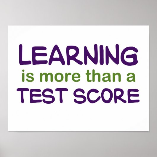 Lernen ist mehr als nur ein Test Score Poster (Vorne)