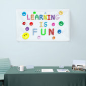 Lernen ist Spaß für Smiley Banner (Messeveranstaltung)