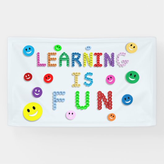 Lernen ist Spaß für Smiley Banner (Horizontal)