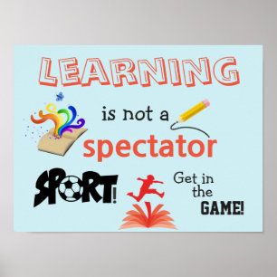 Lernen . . . Komm ins Spiel! Klassenposter Poster