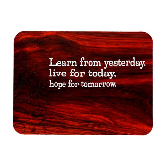 "Lernen, leben, Hoffnung" Flexibles Inspirationsan Magnet (Horizontal)