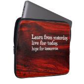"Lernen, leben, Hoffnung" Inspiration Zitat Laptopschutzhülle (Vorne Rechts)