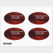 "Lernen, leben, Hoffnung" Inspiration Zitat Ovaler Aufkleber (Blatt)