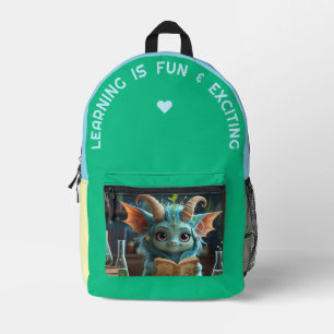 Lernen macht Spaß & ist aufregend Bedruckter Rucksack