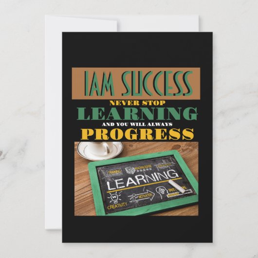 LERNEN NIE AUFHÖREN EINLADUNG (Vorderseite)