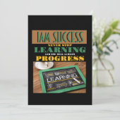 LERNEN NIE AUFHÖREN EINLADUNG (Stehend Vorderseite)