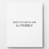 lernen, niemandem außer dir zu vertrauen fotoplatte (Vorderseite)
