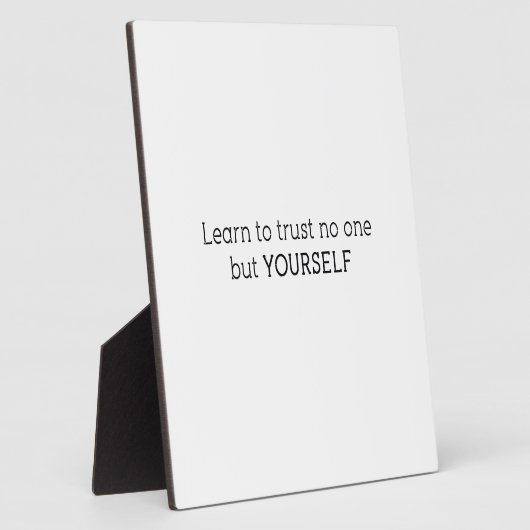 lernen, niemandem außer dir zu vertrauen fotoplatte (Seite)