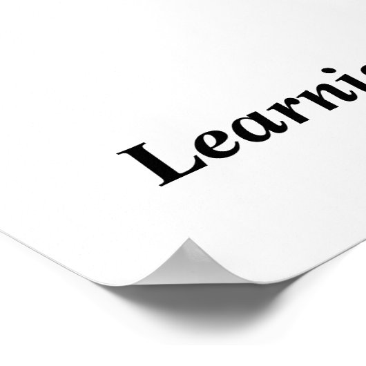 Lernen Poster (Ecke)