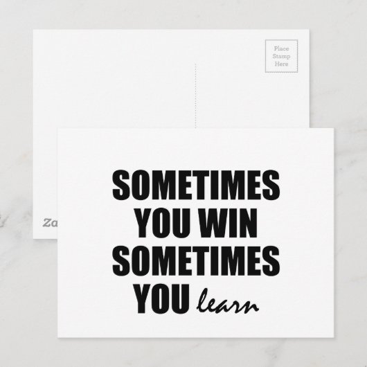 lernen postkarte (Vorne/Hinten)