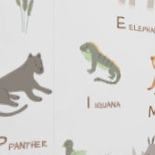 Lernen Sie ABC Wildtiere Spaß Tapete (Naht)