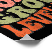 Lernen Sie Arbeit wachsen Ebene auf Retro Groovy M Poster (Ecke)