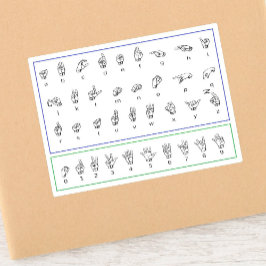 Lernen Sie ASL-Gebärdensprache, amerikanische Zahl Aufkleber