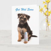 Lernen Sie bald die Karte Border Terrier dog (Gelbe Blume)