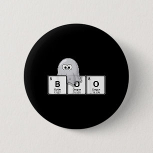 Lernen Sie Chemie mit Geisterlehrer Boo Halloween Button