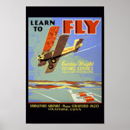 Lernen Sie Curtiss-Wright Flying Service zu fliege Poster