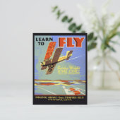 Lernen Sie Curtiss-Wright Flying Service zu fliege Postkarte (Stehend Vorderseite)