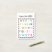 Lernen Sie das ABC Post-it Klebezettel (Auf Schreibtisch)