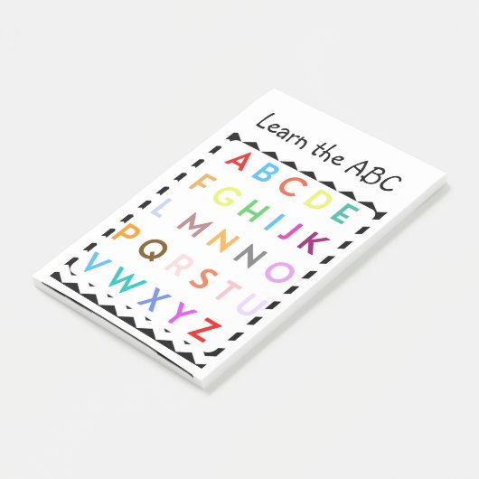 Lernen Sie das ABC Post-it Klebezettel (angewinkelt)