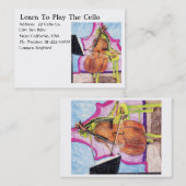 Lernen Sie den Cello zu spielen Visitenkarte (Vorne/Hinten)