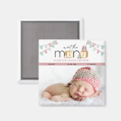 Lernen Sie den Mini Pink Baby Magnet (Vorderseite/Rückseite)