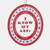 Lernen Sie die Alphabet-Verzierung Keramikornament (Links)