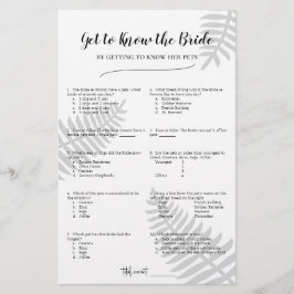 Lernen Sie die Braut kennen, indem Sie ihre Hausti