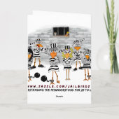 Lernen Sie die harte Tour: Jailbird Grußkarte Karte (Rückseite)