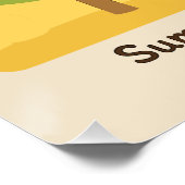 Lernen Sie die vier Jahreszeiten - Niedliches Päda Poster (Ecke)