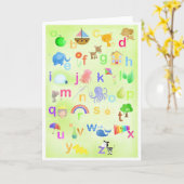 Lernen Sie Ihr ABC - Grußkarten Karte (Gelbe Blume)