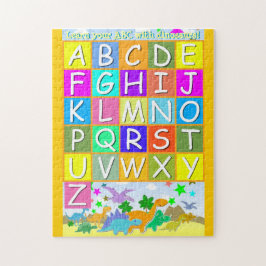 Lernen Sie Ihr ABC mit Dinosauriern A bis Puzzle