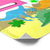 Lernen Sie Ihr ABC mit Dinosauriern, die Buchstabe Poster (Ecke)