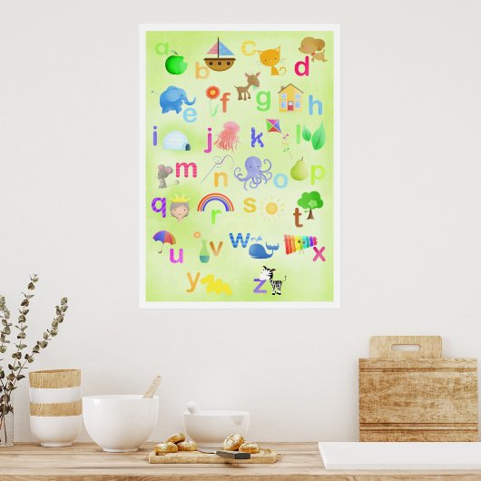 Lernen Sie Ihr ABC-Poster Poster (Küche)