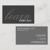 Lernen Sie jeden Tag. (Farbanpassbar) Visitenkarte (Vorne/Hinten)