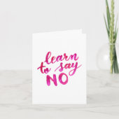 Lernen Sie, keine Weisheitsworte zu sagen - rosa Karte (Vorderseite)