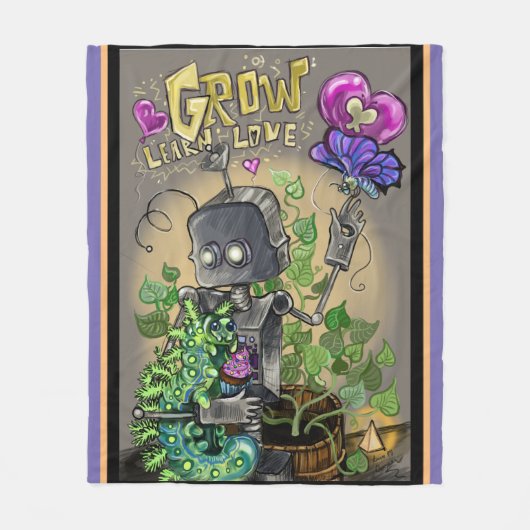 Lernen Sie Liebe Smooshie und Bloop Fleecedecke (Vorderseite)