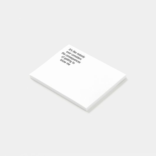 Lernen Sie mich kennen Post-it Klebezettel (angewinkelt)