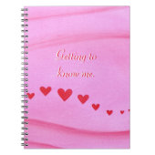 Lernen Sie mich kennen Red Hearts Journal Notebook Notizblock (Vorderseite)