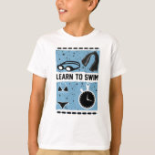 Lernen Sie mit diesem schönen Design zu schwimmen T-Shirt (Vorderseite)