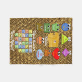 Lernen Sie philippinisches Alphabet und Zahlen Fleecedecke (Vorderseite (Horizontal))