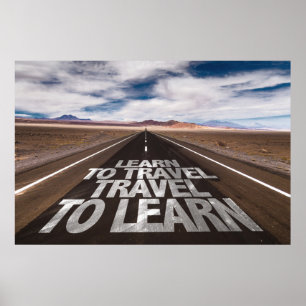 Lernen Sie Reisen zu lernen Poster