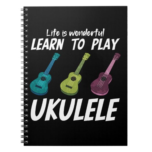 Lernen Sie Ukulele zu spielen Notizblock (Vorderseite)