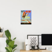 Lernen Sie Vintage Poster wiederhergestellt zu fli (Heimbüro)